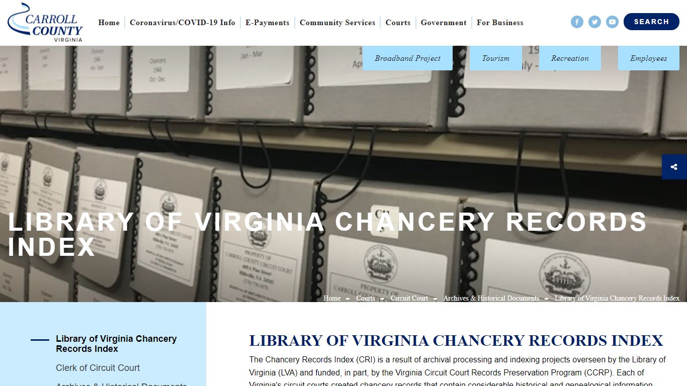 Library of Virginia Chancery Records Index