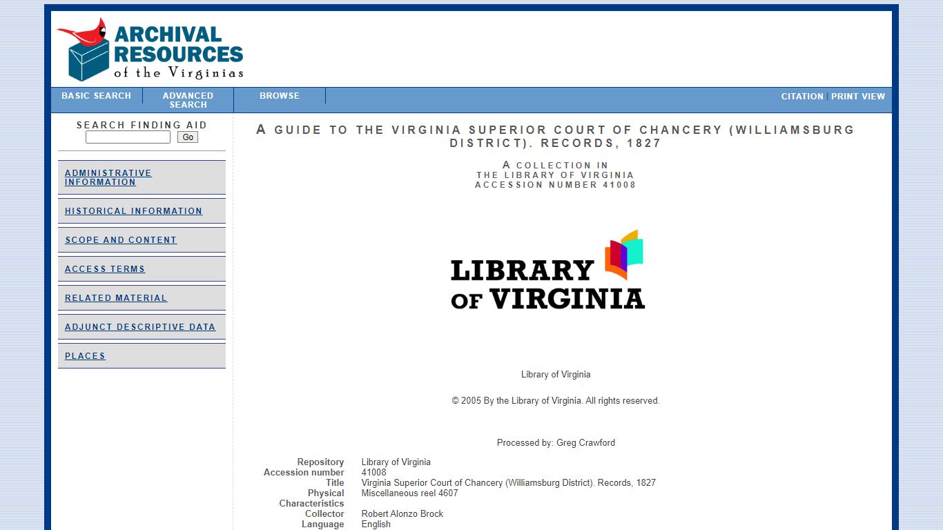 A Guide to the Virginia Superior Court of Chancery ...